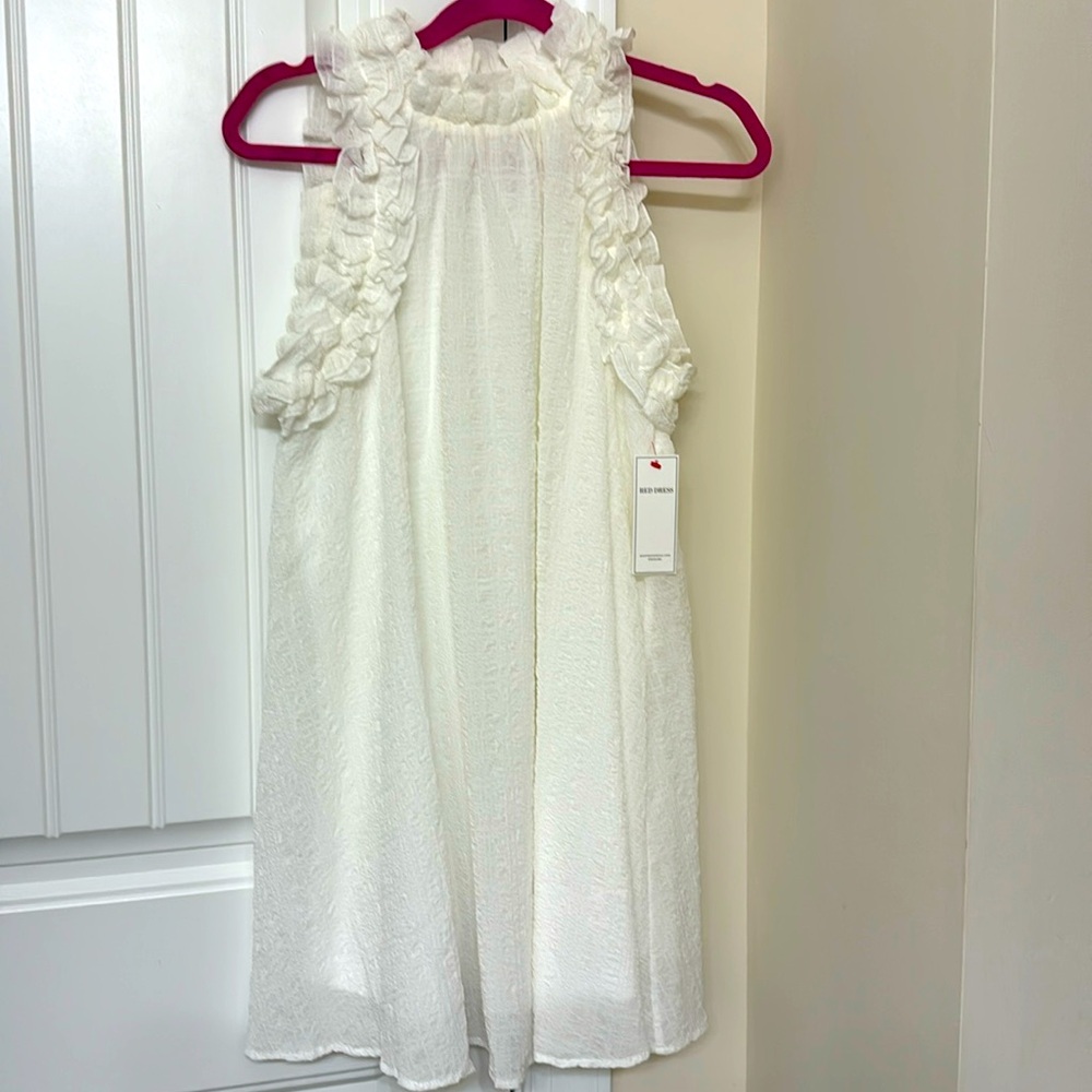 NWT RED DRESS OFF-WHITE SWING DRESS